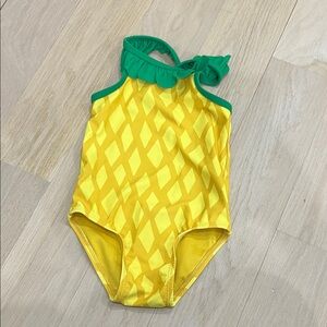 Yellow Pineapple Print Swimsuit